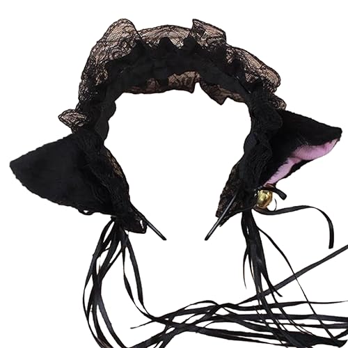 Guaber Plissierter Haarreif in Ohrform mit Glocken, für Cosplay, Party, Fotohalter, Halloween, Kopfbedeckung für Teenager, Damen, schöne Cartoon-Ohrform, dekorativ, niedlich, mehrere Farben Guaber Plissierter Haarreif in Ohrform mit Glocken, für Cosplay, Party, Fotohalter, Halloween, Kopfbedeckung für Teenager, Damen, schöne Cartoon-Ohrform, dekorativ, niedlich, mehrere Farben von Guaber