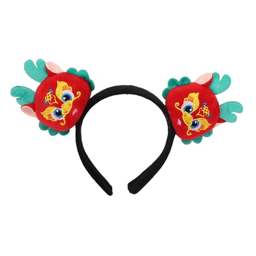Guaber Plüsch-Drachen-Stirnband für Damen, Party, Kopfschmuck, Haarband, Cosplay, für Erwachsene, Frauen, Teenager, Mädchen, chinesisches Stirnband für Jungen von Guaber