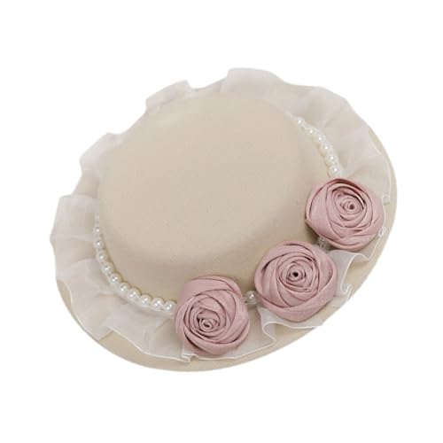 Guaber Retro Rose Hut Blume Haarspange Perlen Tüll Haarteil für Kostümpartys besetzt mit Perlen Cosplay Fascinator Flapper Mädchen Kopfschmuck Guaber Retro Rose Hut Blume Haarspange Perlen Tüll Haarteil für Kostümpartys besetzt mit Perlen Cosplay Fascinator Flapper Mädchen Kopfschmuck von Guaber