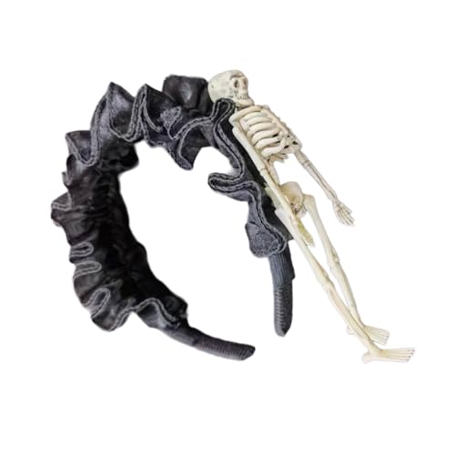 Guaber Skelett Hexe Party Spitze Haarreifen Halloween Skelett Rollenspiel Kostüm Abschlussbälle Party Live Show Kopfbedeckung Halloween Kostüm Zubehör von Guaber