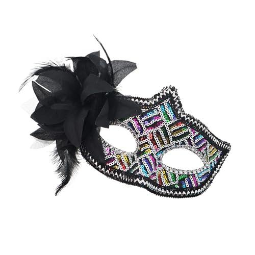 Guaber Sparkly Half Face Maske Mit Verstellbarem Riemen Für Theaterdauer Accessoire Partys Kostüm Event Elegante Schwarze Pailletten Guaber Sparkly Half Face Maske Mit Verstellbarem Riemen Für Theaterdauer Accessoire Partys Kostüm Event Elegante Schwarze Pailletten von Guaber