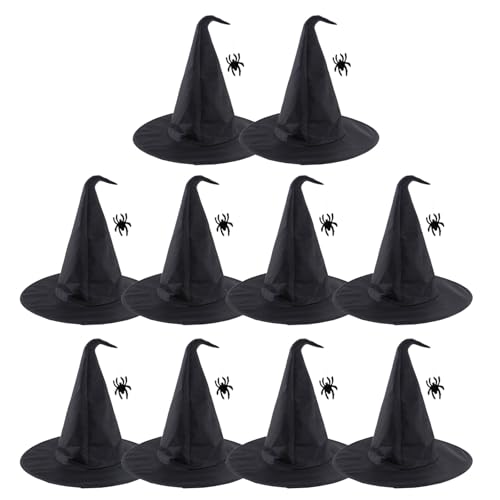 Guaber Spinnen Charm Hexenhut Halloween Kostüm Zubehör für Halloween Party Spinnen Kopfbedeckung für Maskerade Zauberer Hut Erwachsene Guaber Spinnen Charm Hexenhut Halloween Kostüm Zubehör für Halloween Party Spinnen Kopfbedeckung für Maskerade Zauberer Hut Erwachsene von Guaber
