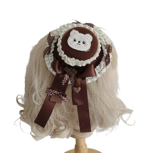 Guaber Spitzenhut mit Clip, Bowler-Überraschung, Freundin, Party, Cosplay, dekorativ, ausgefallener Hut, Weiß Guaber Spitzenhut mit Clip, Bowler-Überraschung, Freundin, Party, Cosplay, dekorativ, ausgefallener Hut, Weiß von Guaber