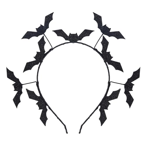 Guaber Stilvolles Fledermaus-Haar-Accessoire für kreative Halloween-Outfits und Spiele, Cosplay, Stirnband, Haarteile, Zubehör, Kostümparty, Kopfbedeckung von Guaber