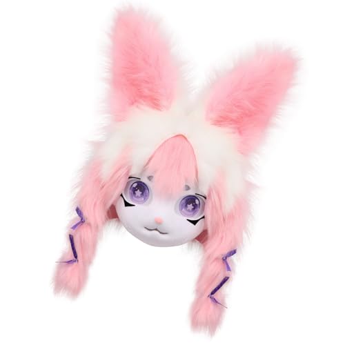 Guaber Tierkopf, Kaninchen, Cosplay, Pelzanzug, Kopfbedeckung, Halloween, Maskerade, Cosplay, Kostüm, Zubehör für Kinder und Erwachsene, pelziger Tierkopf Guaber Tierkopf, Kaninchen, Cosplay, Pelzanzug, Kopfbedeckung, Halloween, Maskerade, Cosplay, Kostüm, Zubehör für Kinder und Erwachsene, pelziger Tierkopf von Guaber
