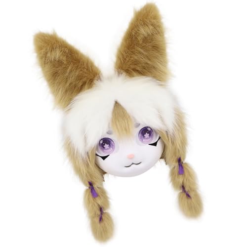 Guaber Tierkopf, Kaninchen, Cosplay, Pelzanzug, Kopfbedeckung, Halloween, Maskerade, Cosplay, Kostüm, Zubehör für Kinder und Erwachsene, pelziger Tierkopf Guaber Tierkopf, Kaninchen, Cosplay, Pelzanzug, Kopfbedeckung, Halloween, Maskerade, Cosplay, Kostüm, Zubehör für Kinder und Erwachsene, pelziger Tierkopf von Guaber