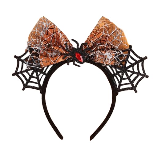 Guaber Vielseitiges Halloween-Accessoire, Spinnen-Ohr-geformtes Stirnband mit Schleifen, Cosplay-Haardekoration, einzigartige Kopfbedeckung, Schleifen, Kopfschmuck von Guaber
