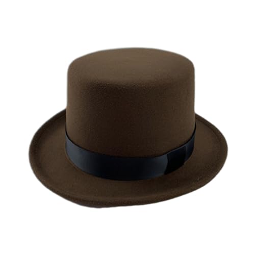 Guaber Vintage Derby Hut Magier Kostüm Cosplay Halloween Requisiten Party Supplies Gentleman Ringmaste Rollenspiel Herren Damen für Kinder Erwachsene Männer für Kinder Bulk ohne Geheimfach von Guaber