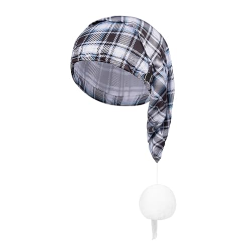 Guaber Weihnachtliche Kopfbedeckung, dicke Plaids für die Feiertage, bunte Outfits für Cosplay, Weihnachtsmannmütze, Weihnachtsmützen für Damen von Guaber