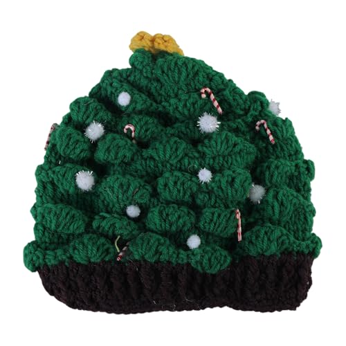 Guaber Weihnachtliche Strickmütze, Häkelmütze, multifunktional, Party-Kappe, Haushaltsbedarf für Kinder und Erwachsene, Winter-Zubehör, Kindermütze von Guaber