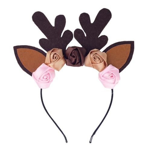 Guaber Weihnachtskostüm für Kinder, Rentier, Cosplay, Stirnband/Schwanz/Fliege, Themenparty, Rollenspiel, Kostüm, Kostüm, Stirnband, Cosplay-Zubehör von Guaber