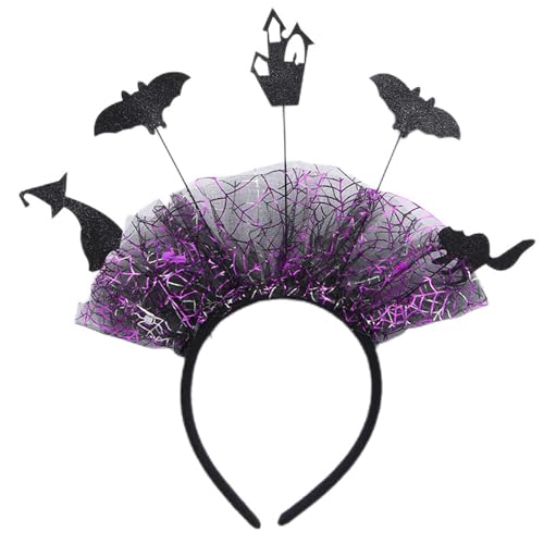 Halloween-Netz-Stirnband, Pailletten, Fledermaus, Kostüm, Kopfbedeckung, Party, Haardekoration, Familientreffen, Kopfschmuck, Fledermaus, Cosplay-Zubehör Halloween-Netz-Stirnband, Pailletten, Fledermaus, Kostüm, Kopfbedeckung, Party, Haardekoration, Familientreffen, Kopfschmuck, Fledermaus, Cosplay-Zubehör von Guaber
