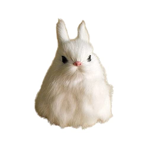 Künstliche Kaninchenpuppe Süße Hasen Statue Süße Tierkunst Ornamente Für Kinder Day Kid Girl Jungen Präsentieren Geschenk Kaninchen Ornamente von Guaber