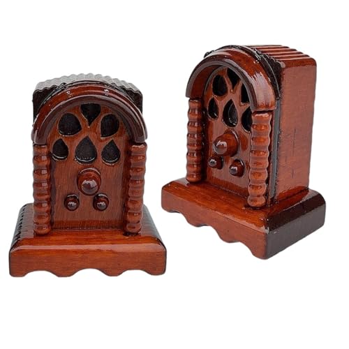 Miniatur-Radio aus Holz mit Mahagoni-Finish für Puppenhaus, Wohnzimmer-Zubehör und Modell-Szeneneinstellung, Requisiten, Puppenhaus-Zubehör Miniatur-Radio aus Holz mit Mahagoni-Finish für Puppenhaus, Wohnzimmer-Zubehör und Modell-Szeneneinstellung, Requisiten, Puppenhaus-Zubehör von Guaber