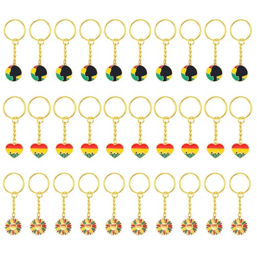 Zincs Schlüsselanhänger aus Legierung, Schwarz, Monat, Souvenir, Geschenk, Kulturzubehör, Partyzubehör, Dekorationen, afrikanische Geschenke, 30 Stück von Guaber