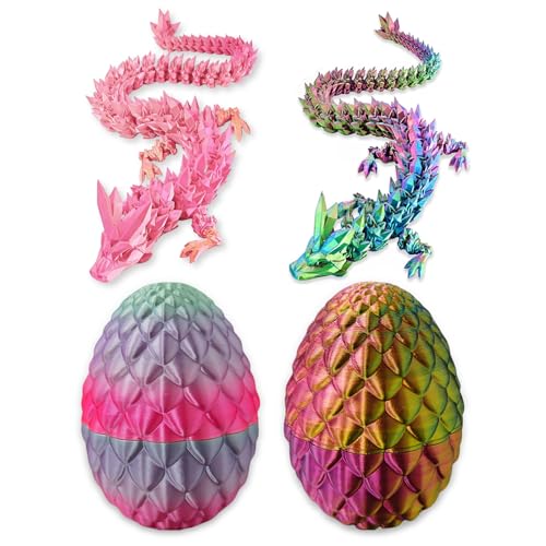 Guador 3D Gedrucktes drachenei mit Drache,2 Stück Drachenei Geheimnisvolle Drachen,Drache im Ei,Dragon Egg,Figuren Überraschung Easter Dracheneier Wohnkultur,Regenbogenfarbe+Süßigkeitsfarbe Guador 3D Gedrucktes drachenei mit Drache,2 Stück Drachenei Geheimnisvolle Drachen,Drache im Ei,Dragon Egg,Figuren Überraschung Easter Dracheneier Wohnkultur,Regenbogenfarbe+Süßigkeitsfarbe von Guador