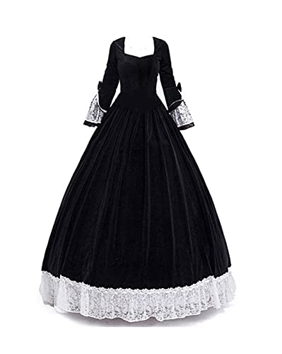 Guaiyumo Damen Rokoko-Kleid aus dem 18. Jahrhundert, Gothic, viktorianisch, Marie Antoinette, Kostüm, Samt, Lolita-Kleid, Schwarz, X-Small Guaiyumo Damen Rokoko-Kleid aus dem 18. Jahrhundert, Gothic, viktorianisch, Marie Antoinette, Kostüm, Samt, Lolita-Kleid, Schwarz, X-Small von Guaiyumo