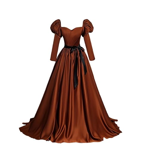 Guaiyumo Damenkostüm im Kolonialstil, Marie Antoinette, historisches Kleid, Bürgerkriegskostüm, Orange/Abendrot im Zickzackmuster (Sunset Chevron), M von Guaiyumo