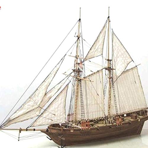 Holzschiff-Modell-Set, Modell: Schiffsmodell, Modell: Nave-Kit, aus Holz, Segelmontiert, Modell 1: 100, klassisches Schiff, wissenschaftliches Modell, Lernspielzeug von Guanan