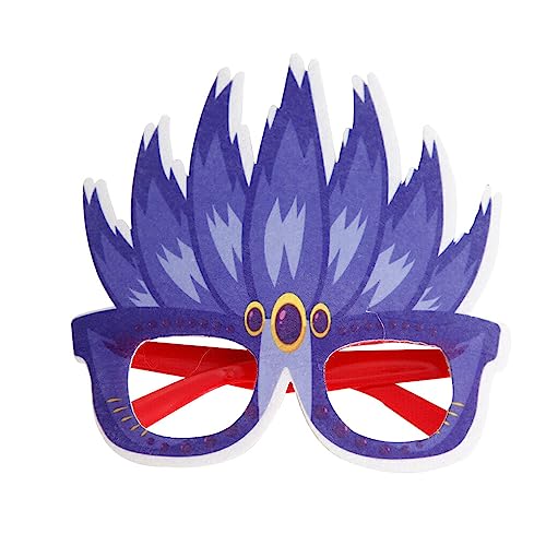 Guangcailun DIY Farbige Plume Brillen Rahmen Helle Farbe Karneval Thema Partys Eitelkeit Maskerade Dekoration Brillen Foto Prop, Lila von Guangcailun
