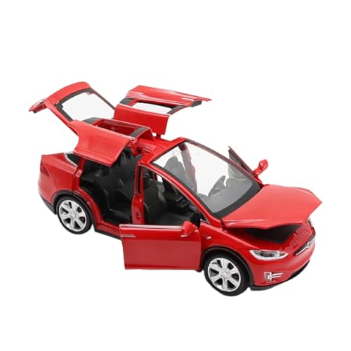 Guangcailun Mehrere Farben 132 Model X Legierung Auto Diecast Modell Spielzeug Türen Öffnen Zurückziehen Spielzeugauto Spielzeugauto Mit Sound Licht, Rot von Guangcailun