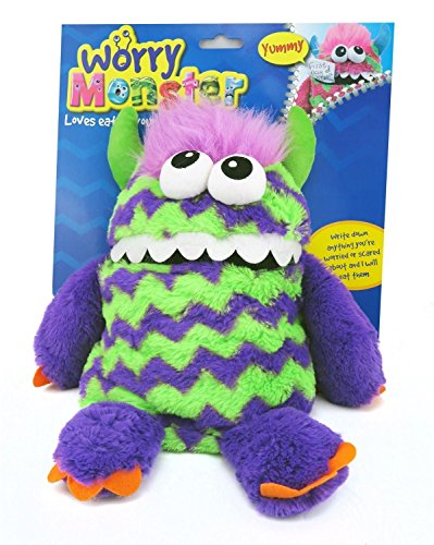 LILA WORRY MONSTER PLÜSCHTIER SPIELZEUG EMPFOHLEN VON KINDER PSYCHOLOGEN SCHREIBEN NACH UNTEN IHRE SORGEN von Guaranteed4Less