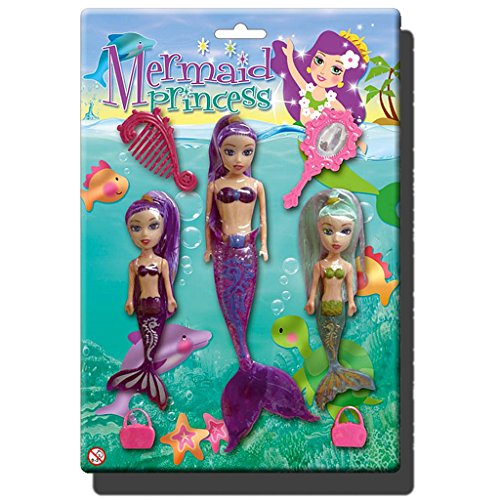 Meerjungfrau Puppen Spielzeug Mädchen 3 Stück Prinzessin Badezeit Wasserdicht Wasserspaß Spiel von Guaranteed4Less