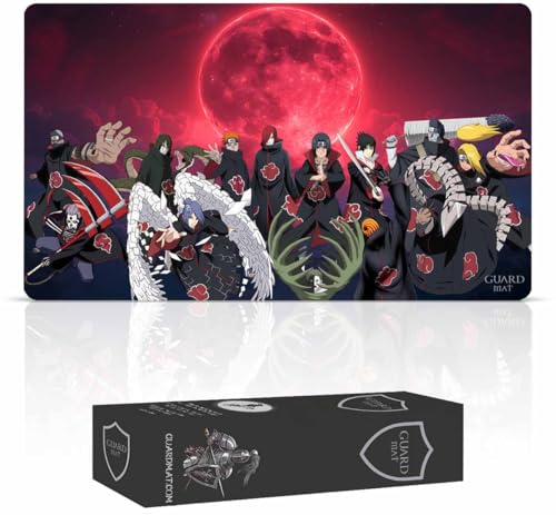 Guard Mat - Akatsuki (Genähte Kanten) – Spielmatte für Magic – Spielmatten für Magic The Gathering – Playmat kompatibel mit MTG, YuGiOh, Der Herr de Ringe, Pokemon, TCG, Kartenspielmatte von Guard Mat