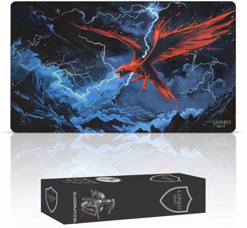 GuardMat - Bolt The Bird (genähte Kanten) - Matte für Magic The Gathering - Playmat kompatibel mit MTG, Pokemon, Herr der Ringe, TCG, Brettspiele von Guard Mat