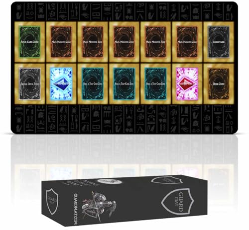 GuardMat - Classic (Genähte Kanten) - Spielmatte - 1 Spieler Master Rule Duel Field Zones - Playmat kompatibel mit Magic, Pokemon, MTG, TCG, Kartenspielmatte von Guard Mat