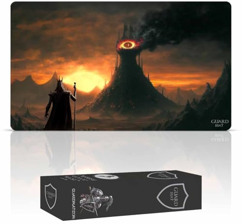 GuardMat - Gaze of Doom (Genähte Kanten) – Spielmatte für Magic – Spielmatten für Magic The Gathering – Playmat kompatibel mit MTG, YuGiOh, Der Herr de Ringe, Pokemon, TCG, Kartenspielmatte von Guard Mat