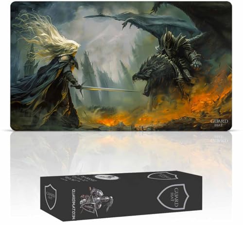 GuardMat - I Am No Man (Genähte Kanten) – Spielmatte für Magic – Spielmatten für Magic The Gathering – Playmat kompatibel mit MTG, YuGiOh, Der Herr de Ringe, Pokemon, TCG, Kartenspielmatte von Guard Mat