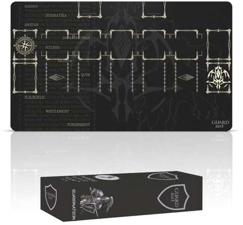 GuardMat - Runes (Genähte Kanten) - Spielmatte - 1 Spieler Master Rule Duel Field Zones - Playmat kompatibel mit Magic, Pokemon, MTG, TCG, Kartenspielmatte von Guard Mat