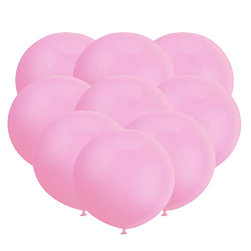 18 Zoll Großer Runder Ballon Latex Riesiger Luftballone Jumbo Dicke Ballone für Foto-Aufnahmen/Geburtstag/Hochzeitsfest/Festival/Event/Karnevals-Dekorationen 30ct / pack Rosa von GuassLee