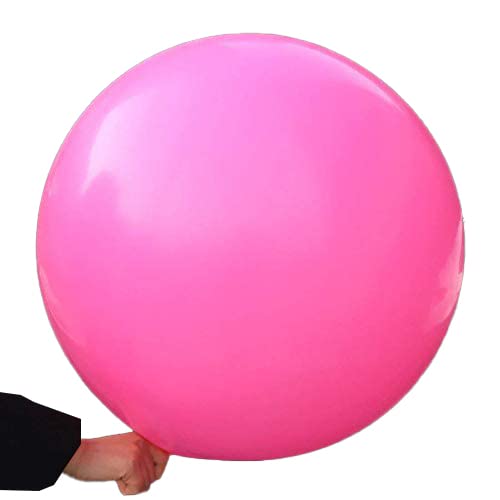 5 große Ballons - 36 Zoll Runde Ballons - extra große und dicke Ballons wiederverwendbare riesige Latexballons für Hochzeits- / Geburtstagsfeierdekorationen, Festivals Weihnachtsdekorationen (Pink) von GuassLee