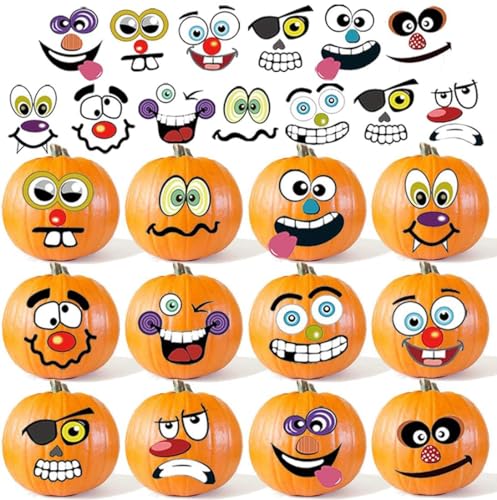 GuassLee Halloween Kürbis Dekoration Aufkleber Mini machen 36 kleine Kürbis Gesicht Aufkleber für Halloween Kinder Kleinkinder Party Favors Halloween Leckereien Aufkleber Geschenke 18 Blatt GuassLee Halloween Kürbis Dekoration Aufkleber Mini machen 36 kleine Kürbis Gesicht Aufkleber für Halloween Kinder Kleinkinder Party Favors Halloween Leckereien Aufkleber Geschenke 18 Blatt von GuassLee