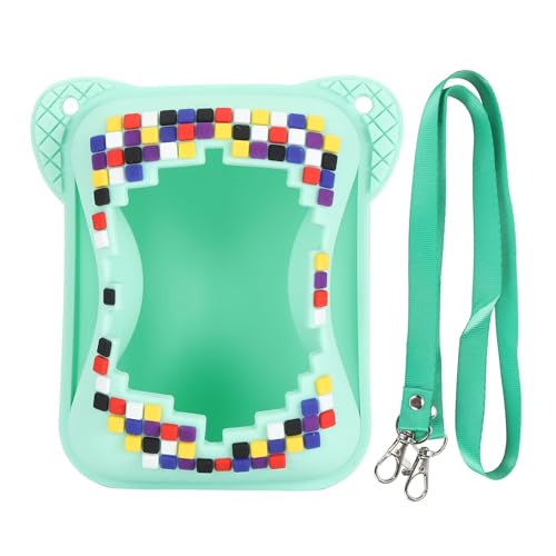 Gucagle Silikonabdeckung Hülle für Bitzee Interactive Toy Digital Haustier Kratzer Schutzhauthülle mit Lanyard Reisespeicher für elektronische Haustiere Helles Farben Urlaub (Grün) von Gucagle