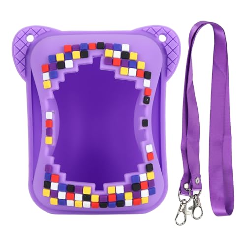 Gucagle Silikonabdeckung Hülle für Bitzee Interactive Toy Digital Haustier Kratzer Schutzhauthülle mit Lanyard Reisespeicher für elektronische Haustiere Helles Farben Urlaub (Lila) von Gucagle