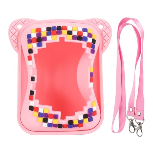 Gucagle Silikonabdeckung Hülle für Bitzee Interactive Toy Digital Haustier Kratzer Schutzhauthülle mit Lanyard Reisespeicher für elektronische Haustiere Helles Farben Urlaub (Rosa) von Gucagle