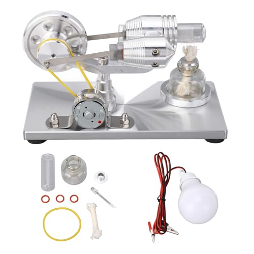 Mini Multifunktionaler Bildungslehrer tragbarer Heißluft Stirling Motor Typ CNC bearbeitete Sandstrahlen Long Lebensdauer von Gucagle