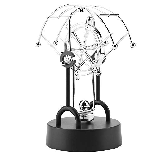Perpetual Motion Kinetic Art Desk Decoration Hochqualität modernes Schwunggerät für Bürodekoration Eisen Kunststoff 11x20 cm 4 AA -Batterien (B101) von Gucagle