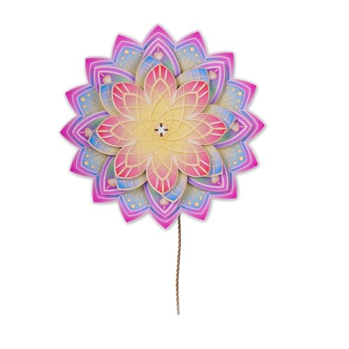 Gueiddi Magic Holz 3D Puzzle, Holzpuzzle Erwachsene Satz Hölzerne Mechanische Modellbausatz 3D Holzpuzzle Geschenk für Kinder und Erwachsene (Mandala Blumen) von Gueiddi