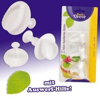 Dekor-Ausstecher Blätter, 1 Fondant-Form für Fooddeko mit Auswerfer Dekor-Ausstecher Blätter, 1 Fondant-Form für Fooddeko mit Auswerfer von Günthart