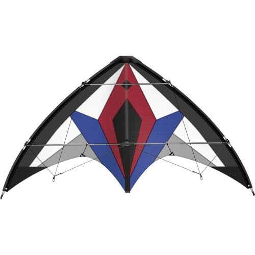 Günther Flugspiele 1041 - Sportlenkdrachen Flexus 150 GX, Air Sport Drachen aus reißfestem Ripstop-Polyester, ca. 150 x 65 cm, für Kinder ab 12 Jahren, inkl. 36 kp Polyesterschnüre 2 x 35 m von GÜNTHER FLUGSPIELE