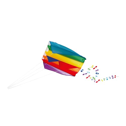 Günther Flugspiele 1173 - Einleiner-Drachen Mini Parafoil, ca. 60 x 51 cm, Kinderdrachen aus robustem Polyester, für Kinder ab 6 Jahren, inkl. Griff und Drachenschnur von GÜNTHER FLUGSPIELE