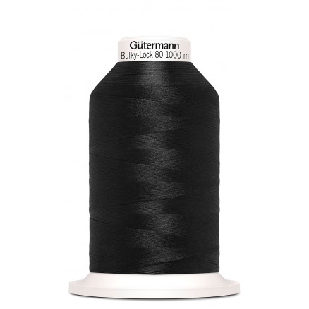Gütermann Bulky-Lock 80 Nähgarn Polyester 0 Schwarz - 1000m von Gütermann