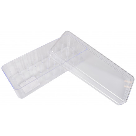 Gütermann Fadenbox Transparent 19,5x7x6cm für 27 Rollen von Gütermann