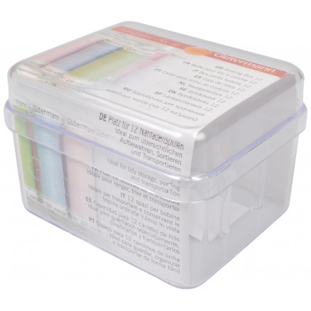 Gütermann Fadenbox Transparent 9,4x6,2x7,8cm für 12 Rollen Gütermann Fadenbox Transparent 9,4x6,2x7,8cm für 12 Rollen von Gütermann