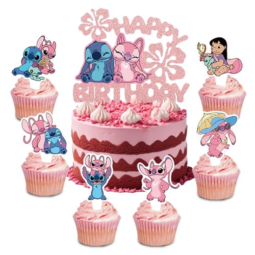 25 Cake Decoration,Kuchen Dekoration, Cupcake Toppers,Cupcake Geburtstag Topper für Junge Mädchen Geburtstag Themen Party von Gugatad