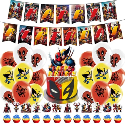44pcs Geburtstag Deko,Geburtstag Party Deko,Ballon Party Dekoration,mit Banner,Luftballons,Cake Topper,für Kinder Geburtstagsfeier 44pcs Geburtstag Deko,Geburtstag Party Deko,Ballon Party Dekoration,mit Banner,Luftballons,Cake Topper,für Kinder Geburtstagsfeier von Gugatad